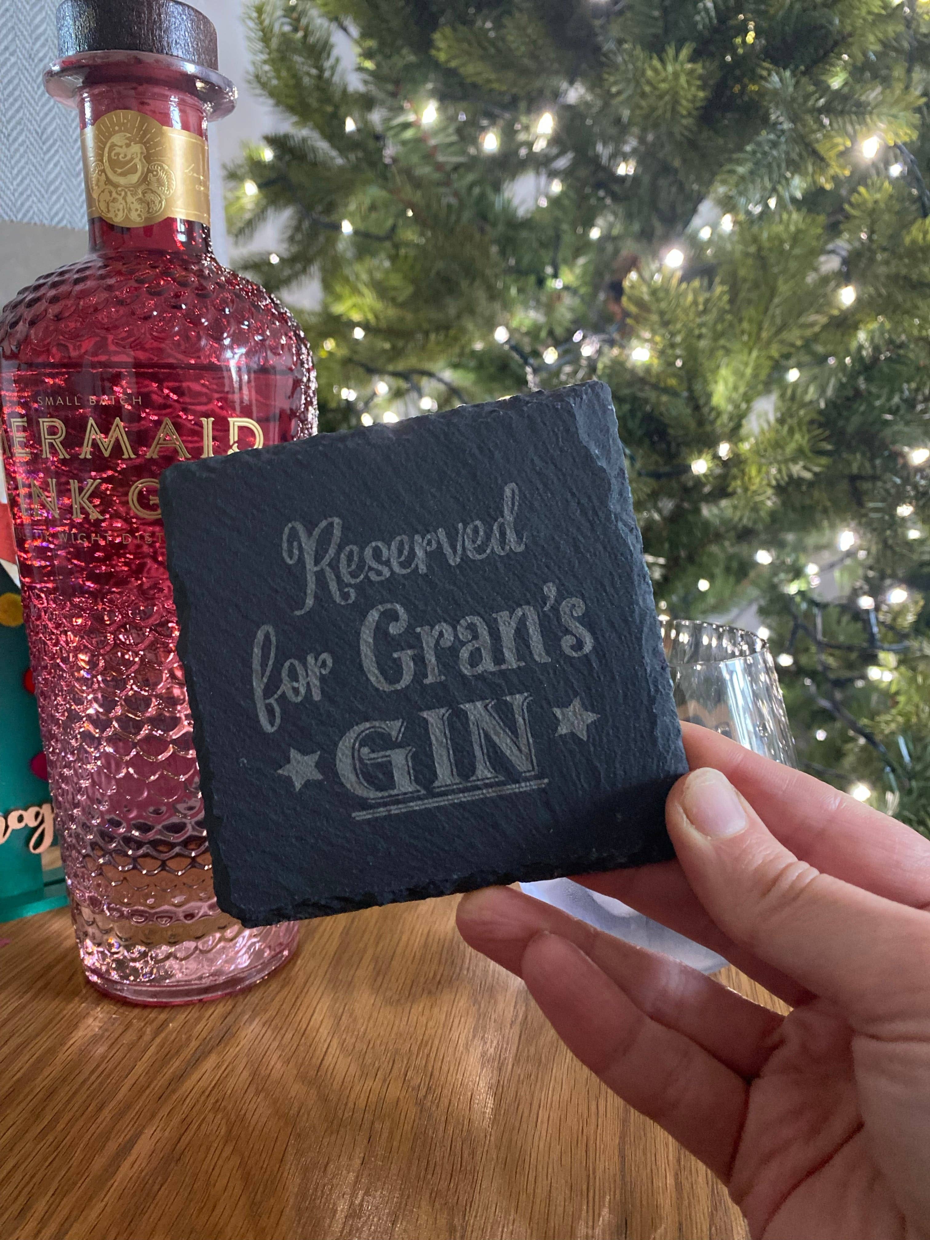 Personalised Slate Drinks Coaster – Gift for Mum, Nan & More